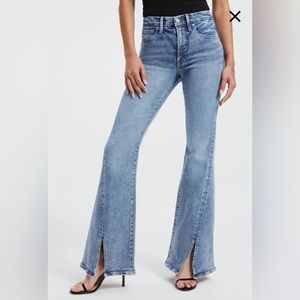 New Good American Good legs Flare Light compression jeans color indigo255 size6